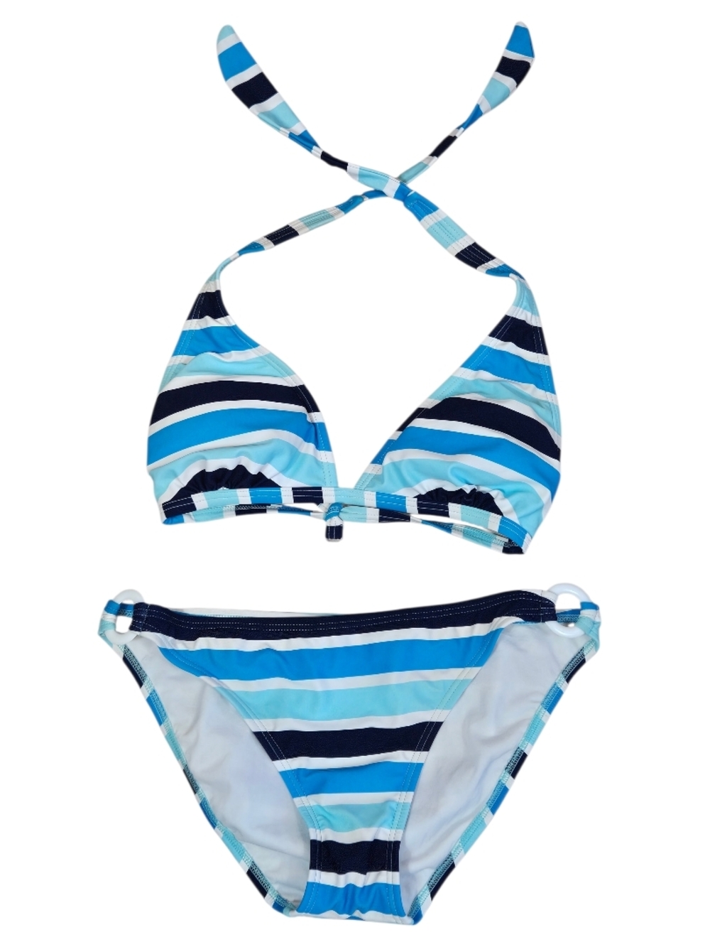Hula Honey Blue, Navy & White Striped Bikini